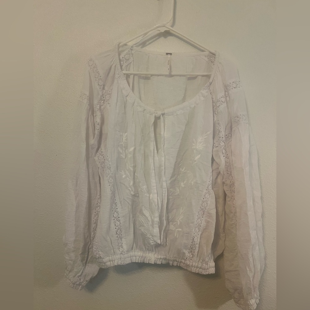 Free people White Peasant to size medium